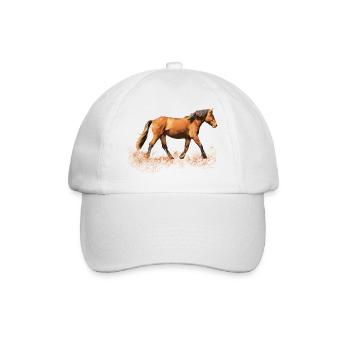 Équitation cheval chevaux fou cheval fou cavalier - Casquette classique - blanc/blanc - Devant