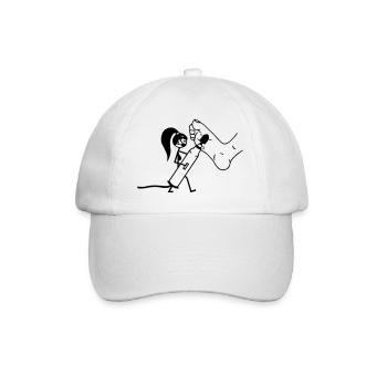 Podologe Fußpflege - Baseballkappe - Weiß/Weiß - Vorne