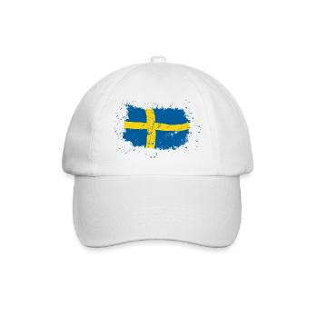 Sweden Flag - Vintage Look - Baseball Cap - white/white - Front