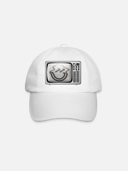 Smiley TV - Baseballkasket - hvid/hvid