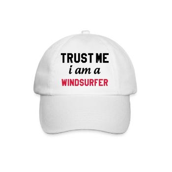 Windsurfen / Windsurfer / Windsurf / Windsurfing - Baseballkappe - Weiß/Weiß - Vorne