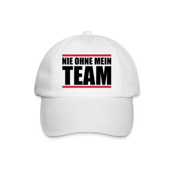 nie ohne mein team - Baseballkappe - Weiß/Weiß - Vorne