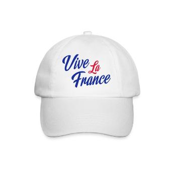 France Français Française French Frankreich - Baseball Cap - white/white - Front