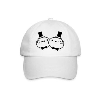 Team 2 friends couple sir - Baseball Cap - white/white - Front