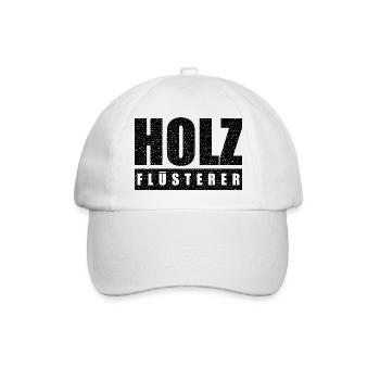 Holzflüsterer als Motiv für Holzfäller und Co. - Baseballkappe - Weiß/Weiß - Vorne
