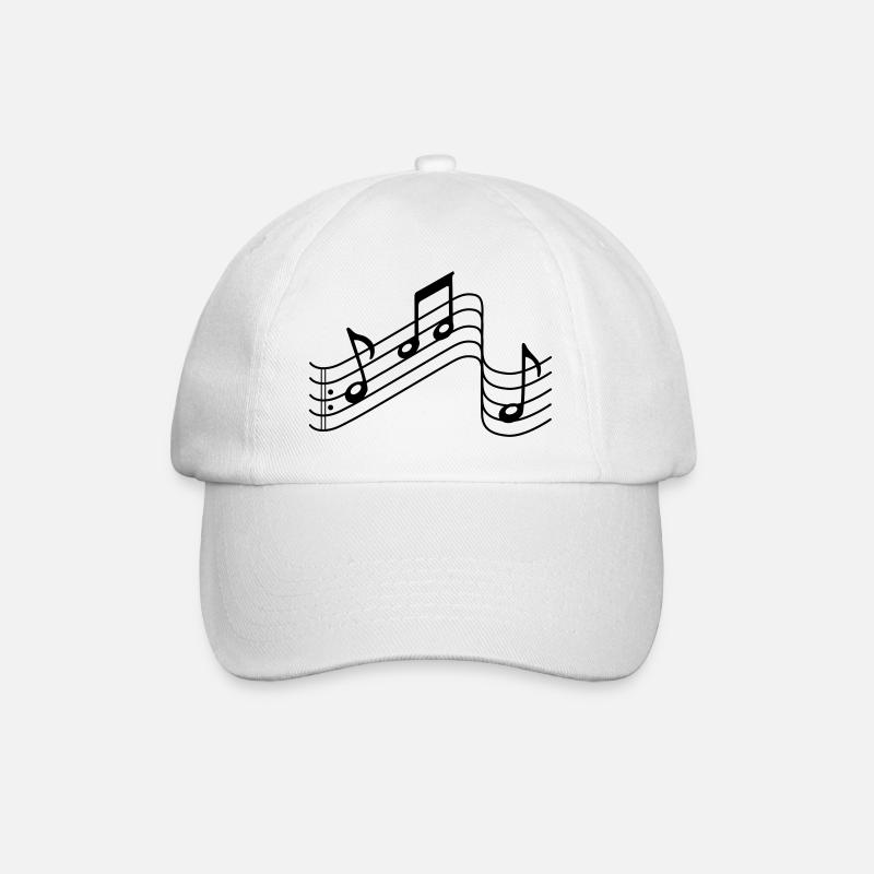 musik - Baseballkappe - Weiß/Weiß