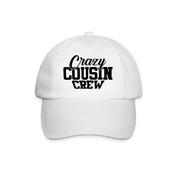 Verrückte Cousin Crew Lustige Familiencousins - Baseballkappe - Weiß/Weiß - Vorne