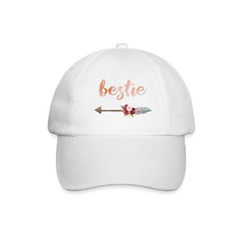 Bestie boho pfeil 2 - Baseballkappe - Weiß/Weiß - Vorne