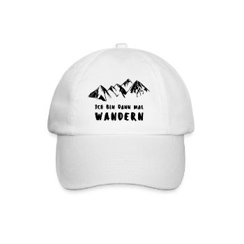 ICH BIN DANN MAL WANDERN - Baseballkappe - Weiß/Weiß - Vorne