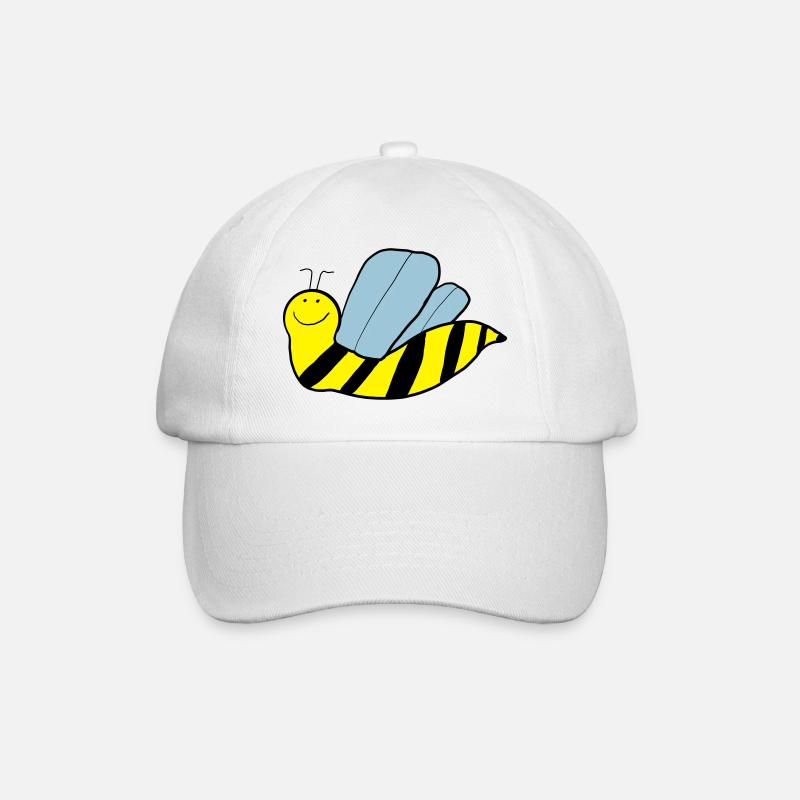 Flotte Biene - Baseballkappe - Weiß/Weiß