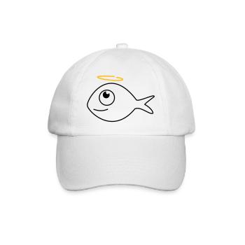 Le poisson Ronny l’Ange - Casquette classique - blanc/blanc - Devant