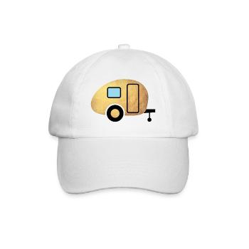 Caravane caravane Glamping Camping Gold Vacances Fan - Casquette classique - blanc/blanc - Devant