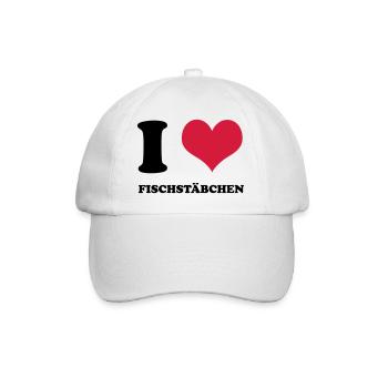 I Love Fischstäbchen - Baseballkappe - Weiß/Weiß - Vorne