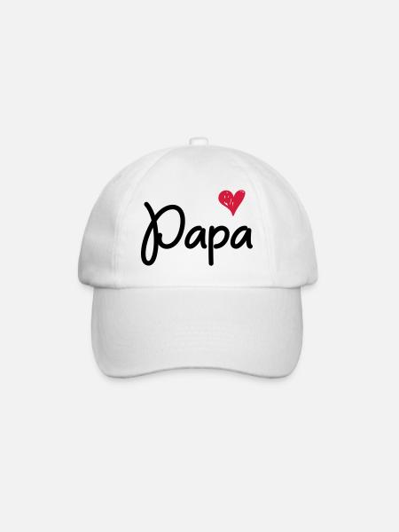 Papa - For the papa - Baseball Cap - white/white