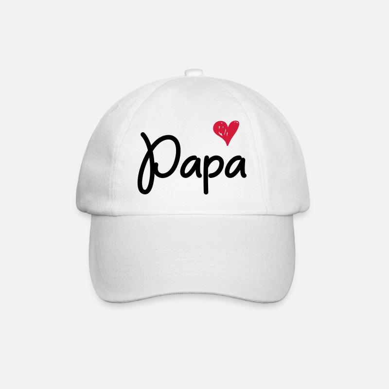 Papa - Pour le papa - Casquette classique - blanc/blanc