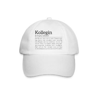 Spruchdesign Kollegin IIII - Baseballkappe - Weiß/Weiß - Vorne