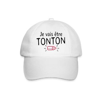 Je vais être Tonton - Casquette classique - blanc/blanc - Devant