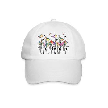 Fleurs - Casquette classique - blanc/blanc - Devant