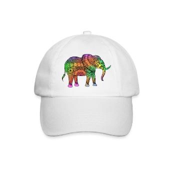 Spiritueller Elefant - Baseballkappe - Weiß/Weiß - Vorne