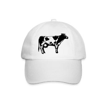 logo de vache - Casquette classique - blanc/blanc - Devant