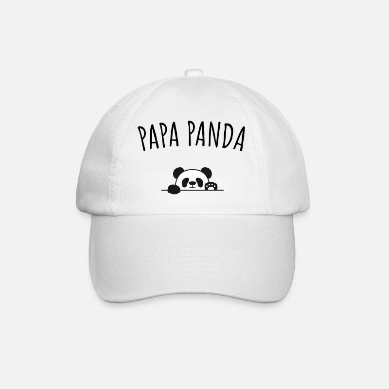 Papa panda, idée cadeau papa - Casquette classique - blanc/blanc