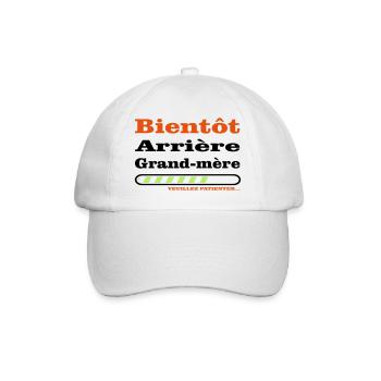 bientot arriere grand mere - Casquette classique - blanc/blanc - Devant