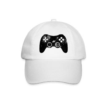 Controller Gamer Zocker Videospiel Video Spiel VG - Baseballkappe - Weiß/Weiß - Vorne