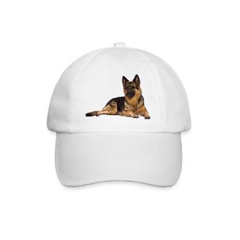 German shepherd dog - Baseball Cap - white/white - Front