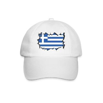 Grèce Drapeau Hellas Drapeau Athènes Crète Kos - Casquette classique - blanc/blanc - Devant