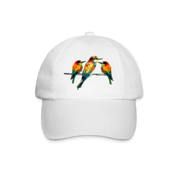 Geometric Kingfisher Trio - Baseball Cap - white/white - Front