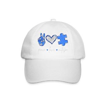 Peace Love Autisme II - Casquette classique - blanc/blanc - Devant