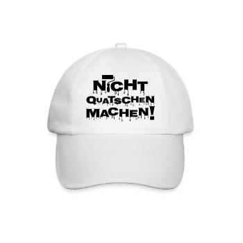 Nicht quatschen machen Geschenk Lehrerin Professor - Baseballkappe - Weiß/Weiß - Vorne