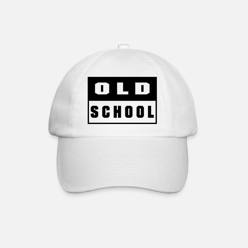 Old School - Baseballkappe - Weiß/Weiß