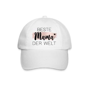 Beste Mama der Welt - Baseballkappe - Weiß/Weiß - Vorne
