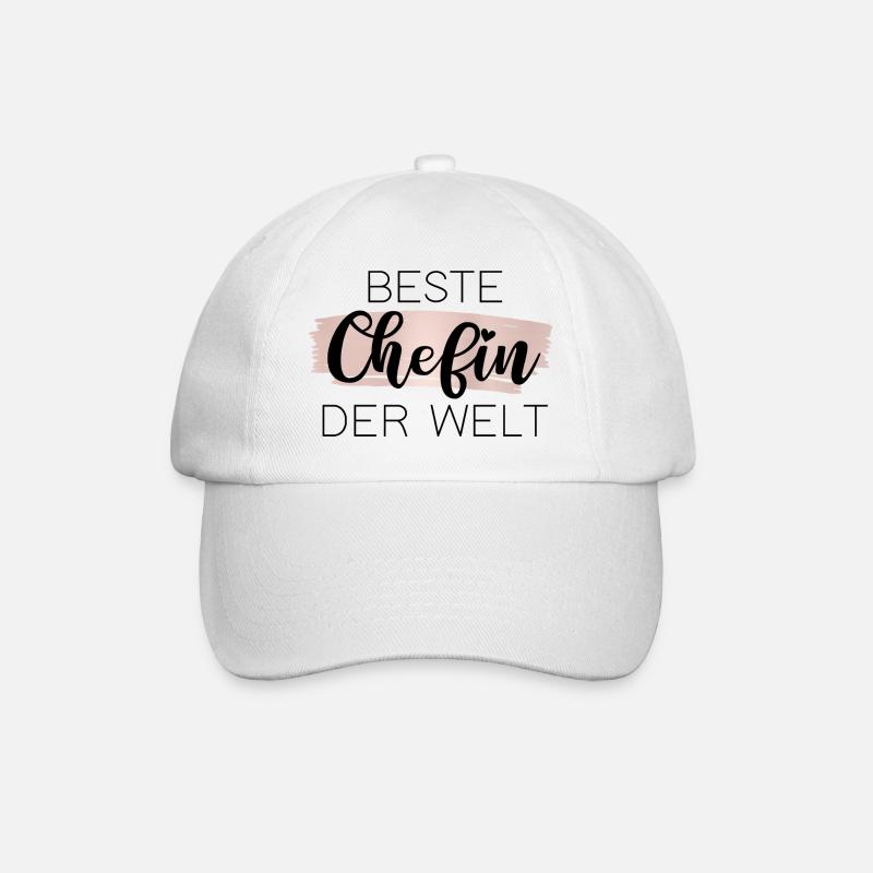 Beste Chefin der Welt - Baseballkappe - Weiß/Weiß