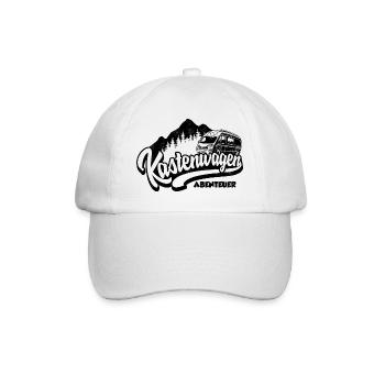 Kastenwagen Abenteuer - Baseballkappe - Weiß/Weiß - Vorne