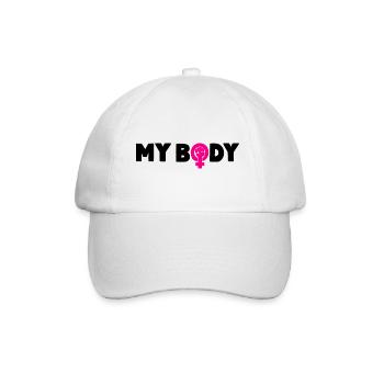 MY BODY Pro Choice Feminism - Baseball Cap - white/white - Front