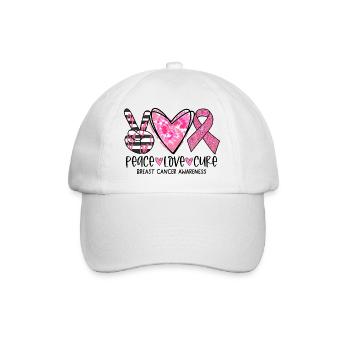 Soutenir le cancer du sein - Casquette classique - blanc/blanc - Devant
