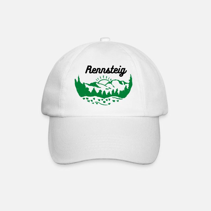 Thüringen Rennsteig Wandern Thüringer Wald grün - Baseballkappe - Weiß/Weiß