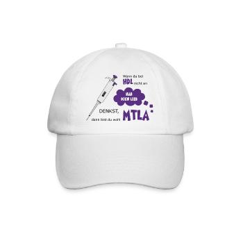 Pipette mit Spruch für MTLA - Baseballkappe - Weiß/Weiß - Vorne