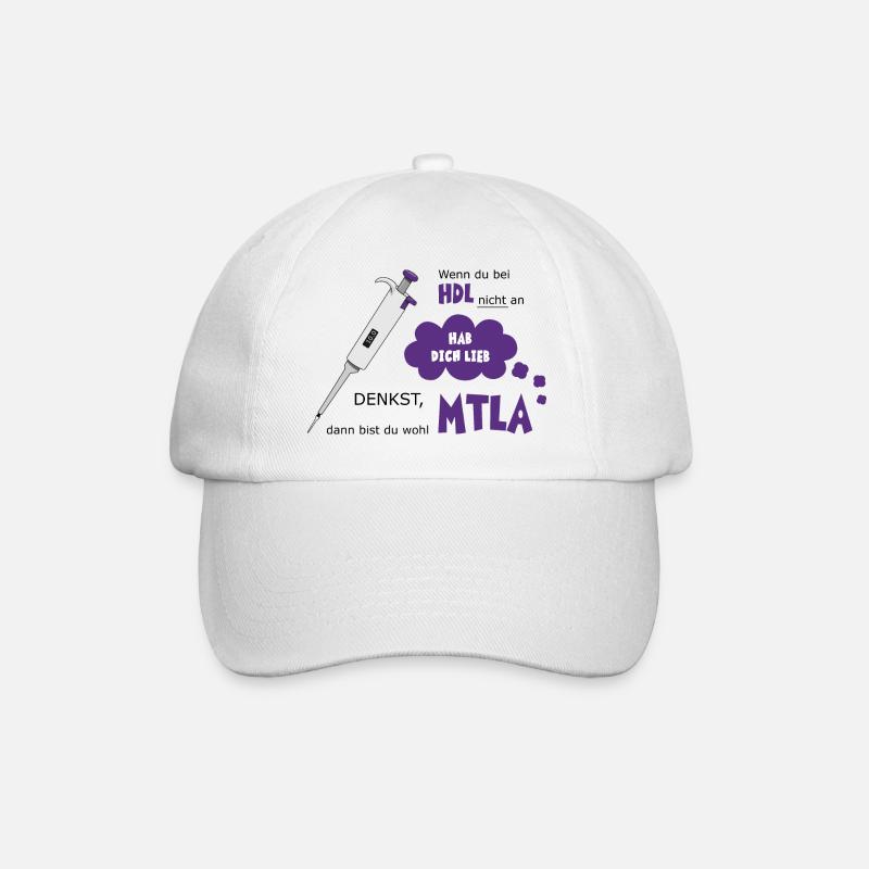 Pipette mit Spruch für MTLA - Baseballkappe - Weiß/Weiß