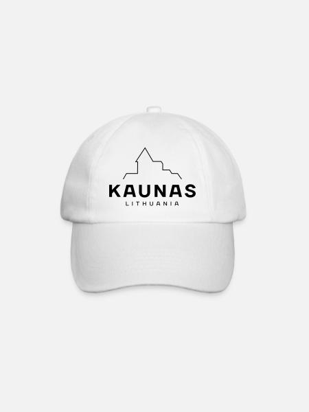 Kaunas– Litauen - Baseballkappe - Weiß/Weiß