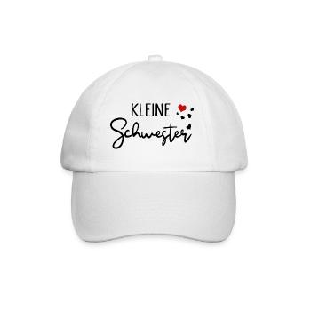 Kleine Schwester Familien Liebe - Baseballkappe - Weiß/Weiß - Vorne
