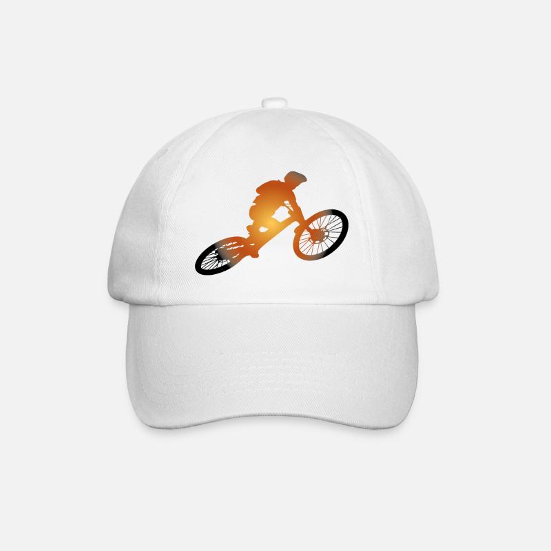 Downhill Mountainbike MTB Mountain - Baseballkappe - Weiß/Weiß