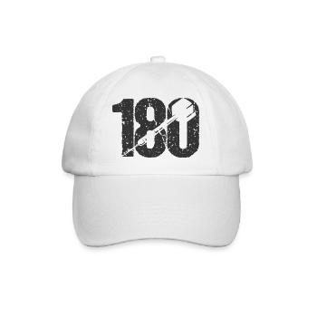 DART DARTS 180 ONEHUNDREDANDEIGHTY DARTSPIELER - Baseballkappe - Weiß/Weiß - Vorne