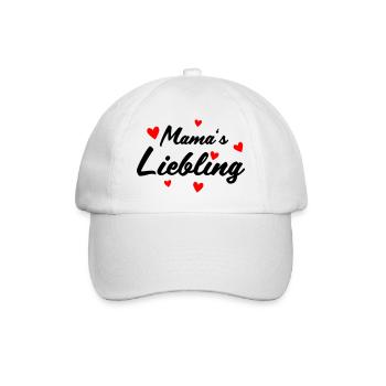 Mamas Liebling - Baseballkappe - Weiß/Weiß - Vorne