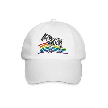 Zebra - Baseballkappe - Weiß/Weiß - Vorne