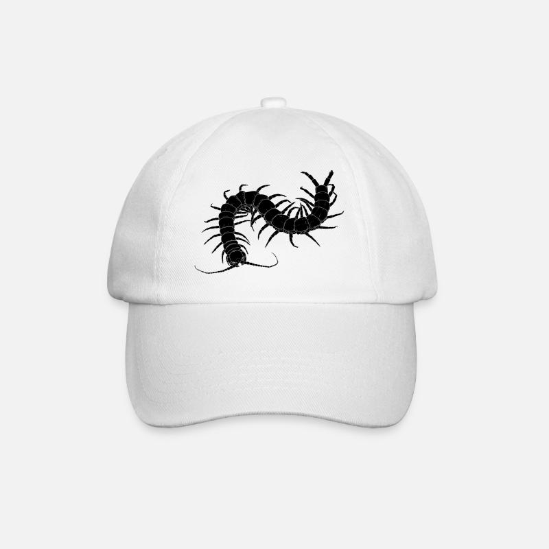 mille-pattes noir - Casquette classique - blanc/blanc