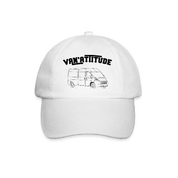 Van attitude cadeau humour van camping car - Casquette classique - blanc/blanc - Devant
