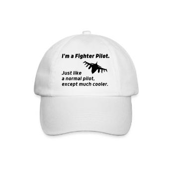 pilote de chasse de Fighter Jet Citation amusante - Casquette classique - blanc/blanc - Devant